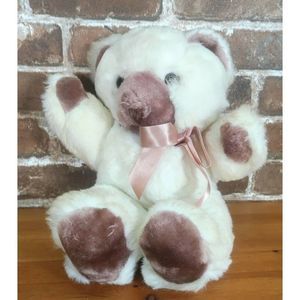TEDDY TEA ROSE STUFFED PLUSH BEAR Vintage Stuffed Animal Perfumers Workshop
